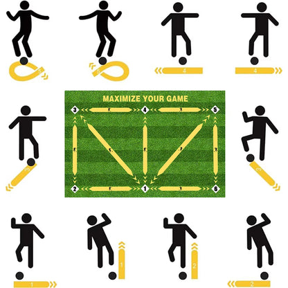 Football Training Mat Rug Dribbling Futbol Voetbal Training Mats Carpet Kids Soccer Indoor Equipment Durable Non Slip Foldable