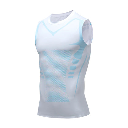 Compression Tank Top Men Gym Shirt Sleeveless Quick Dry Printing Sportswear Male Fitness Bodybuilding Vest Workout Muscle Top