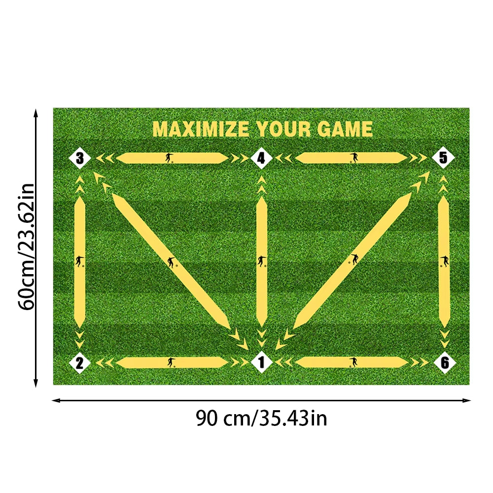 Football Training Mat Rug Dribbling Futbol Voetbal Training Mats Carpet Kids Soccer Indoor Equipment Durable Non Slip Foldable